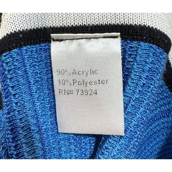 Misook Sz M Blue Knit Sweater Cardigan Jacket Open Front Tunic Womens - Picture 6 of 7